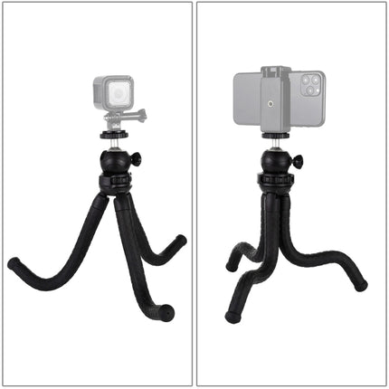 Trípode flexible PULUZ Mini Octopus con cabezal esférico para cámaras SLR, GoPro, teléfonos móviles, tamaño: 30 cm x 5 cm, trípode de 30 cm