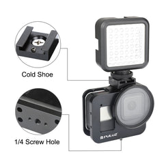 PULUZ Housing Shell CNC Aluminum Alloy Protective Cage with 52mm UV Lens for GoPro HERO8 Black, For HERO8 Black No Frame