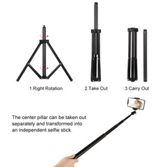 PULUZ 1.65m Height Tripod Mount Holder for Vlogging Video Light  Live Broadcast Kits, 1.65m Tripod