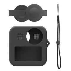 PULUZ para GoPro Max Estuche con tapas de lentes duales + Estuche protector de silicona para el cuerpo, Estuche de silicona