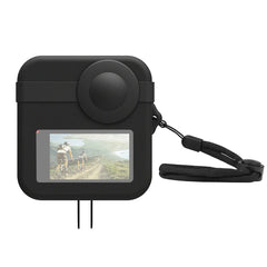 PULUZ para GoPro Max Estuche con tapas de lentes duales + Estuche protector de silicona para el cuerpo, Estuche de silicona