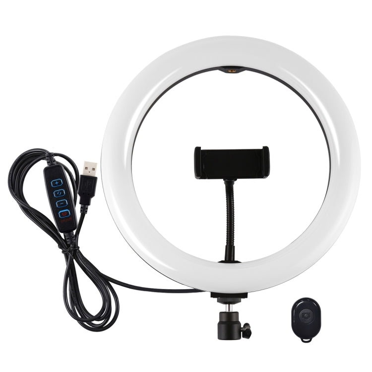 PULUZ Anillo de luz LED difusa curva de 10,2 pulgadas y 26 cm con USB, 3 modos, regulable, temperatura de color dual, para vlogs, selfies, fotografía, video, luces con abrazadera para teléfono, 10,2 pulgadas