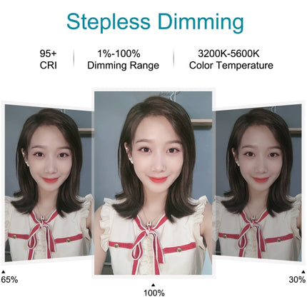 PULUZ 10.2 inch 26cm USB 3 Modes Dimmable Dual Color Temperature LED Curved Diffuse Light Ring Vlogging Selfie Photography Video Lights with Phone Clamp