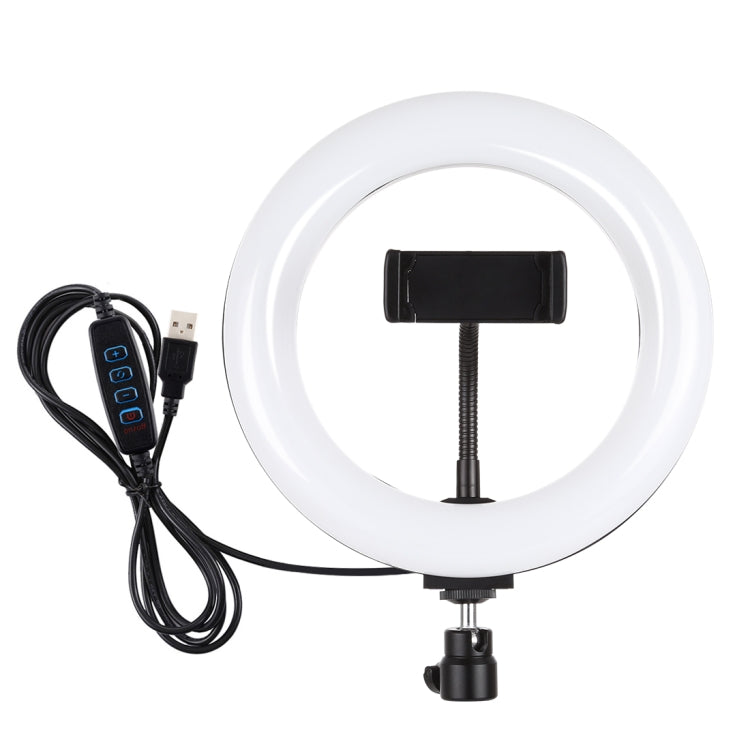 Anillo de luz LED curvo PULUZ de 7,9 pulgadas y 20 cm con USB, 3 modos, regulable, temperatura de color dual, para vlogs, selfies, fotografía, video, luces con abrazadera para teléfono, 7,9 pulgadas