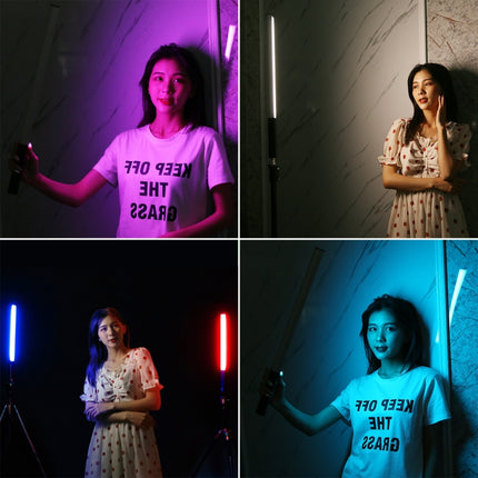 PULUZ RGB Colorful Photo LED Stick Adjustable Color Temperature Handheld LED Fill Light with Remote Control, Remote Fill Light