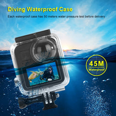 PULUZ 45m Underwater Waterproof Housing Diving Case for GoPro MAX, with Buckle Basic Mount & Screw, Waterproof Case