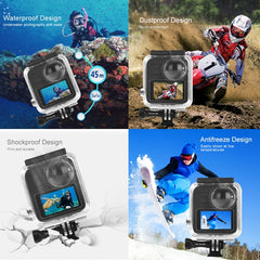 PULUZ 45m Underwater Waterproof Housing Diving Case for GoPro MAX, with Buckle Basic Mount & Screw, Waterproof Case