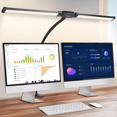 PULUZ Gooseneck Tube LED Fill Light Double Head Clip Desk Lamp