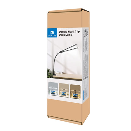 PULUZ Schwanenhalsrohr LED Fülllicht Doppelkopf Clip Schreibtischlampe