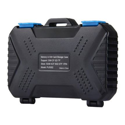 PULUZ 27-in-1-Speicherkartenhülle für 4CF + 8SD + 9TF + 1 Karten-PIN + 1Standard-SIM + 2Micro-SIM + 2Nano-SIM, 27 in 1, 27 in 1 (US), 27 in 1 (AE)