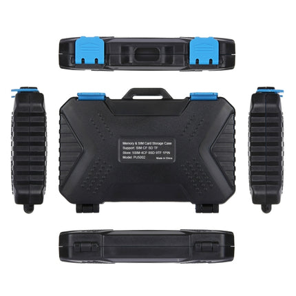 PULUZ 27 in 1 Memory Card Case for 4CF + 8SD + 9TF + 1Card PIN + 1Standard SIM + 2Micro-SIM + 2Nano-SIM, 27 in 1