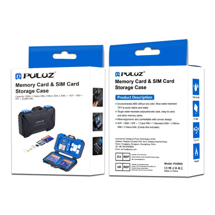 PULUZ 27-in-1-Speicherkartenhülle für 4CF + 8SD + 9TF + 1 Karten-PIN + 1Standard-SIM + 2Micro-SIM + 2Nano-SIM, 27 in 1, 27 in 1 (US), 27 in 1 (AE)