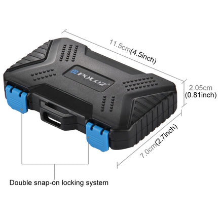 PULUZ 27-in-1-Speicherkartenhülle für 4CF + 8SD + 9TF + 1 Karten-PIN + 1Standard-SIM + 2Micro-SIM + 2Nano-SIM, 27 in 1, 27 in 1 (US), 27 in 1 (AE)