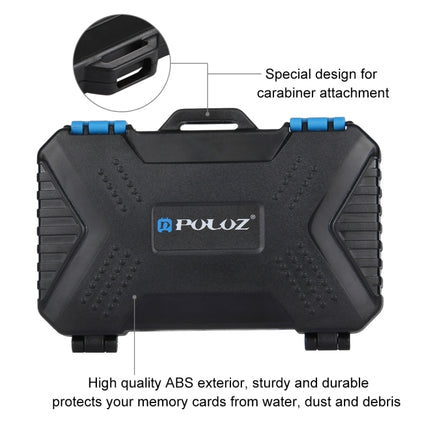 PULUZ 27 in 1 Memory Card Case for 4CF + 8SD + 9TF + 1Card PIN + 1Standard SIM + 2Micro-SIM + 2Nano-SIM, 27 in 1