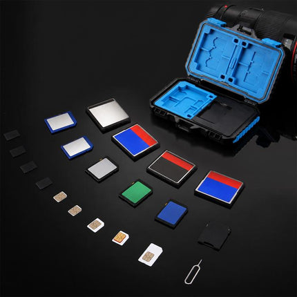 PULUZ Card Reader + 22 in 1 Memory Card Case for 1Standard SIM + 2Micro-SIM + 2Nano-SIM + 3CF + 7SD + 6TF + 1CARD PIN, 22 in 1 + Card Reader