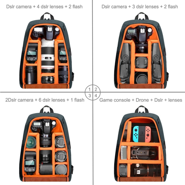 PULUZ Outdoor Portable Waterproof Scratch-proof Dual Shoulders Backpack Handheld PTZ Stabilizer Camera Bag with Rain Cover for Digital Camera, DJI Ronin-SC / Ronin-S, Backpack(Grey), Backpack(Black), Backpack(Grey US)