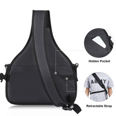 PULUZ Triangle Style SLR Camera Bag Sling Waterproof Backpack Shoulder Messenger Bags with Removable Lens Bag, Triangle Style Backpack(Black)