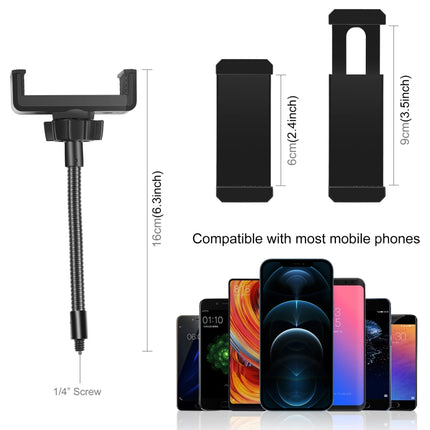 PULUZ Flexible Clip Mount Holder with Clamping Base, Clip Mount (Black), Clip Mount (White)