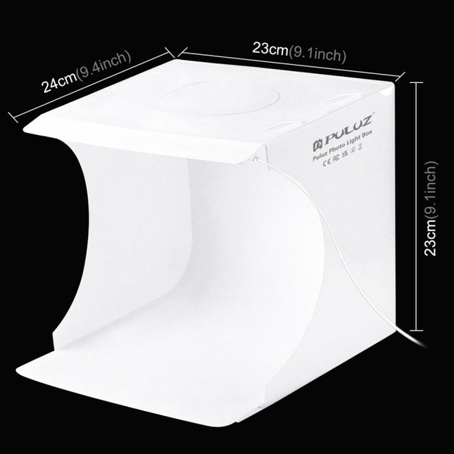 PULUZ 20cm Folding Portable 550LM Light Photo Lighting Studio Shooting Tent Box Kit with 6 Colors Backdrops (Black, White, Orange, Red, Green, Blue), Unfold Size: 24cm x 23cm x 23cm, 20cm Box, 20cm Box(US)
