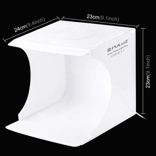 PULUZ 20cm Folding Portable 550LM Light Photo Lighting Studio Shooting Tent Box Kit with 6 Colors Backdrops (Black, White, Orange, Red, Green, Blue), Unfold Size: 24cm x 23cm x 23cm, 20cm Box, 20cm Box(US)