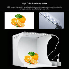 PULUZ 20cm Folding Portable 550LM Light Photo Lighting Studio Shooting Tent Box Kit with 6 Colors Backdrops (Black, White, Orange, Red, Green, Blue), Unfold Size: 24cm x 23cm x 23cm, 20cm Box, 20cm Box(US)
