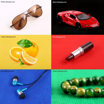 PULUZ 20cm Include 2 LED Panels Folding Portable 1100LM Light Photo Lighting Studio Shooting Tent Box Kit with 6 Colors Backdrops (Black, White, Yellow, Red, Green, Blue), Unfold Size: 24cm x 23cm x 23cm, 20cm(2 LED/RU), 20cm(2 LED)