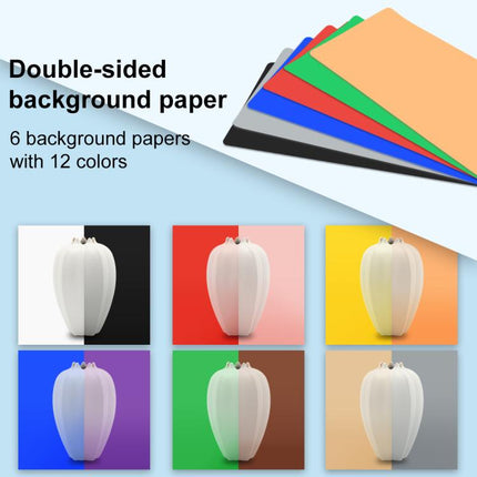 PULUZ 25 cm zusammenklappbare tragbare Ringleuchte mit hohem 97 CRI, Fotobeleuchtung, Studio-Shooting-Zeltbox mit 12 Farbhintergründen, Größe: 25 cm x 25 cm x 25 cm, 25 cm hohe CRI-Box