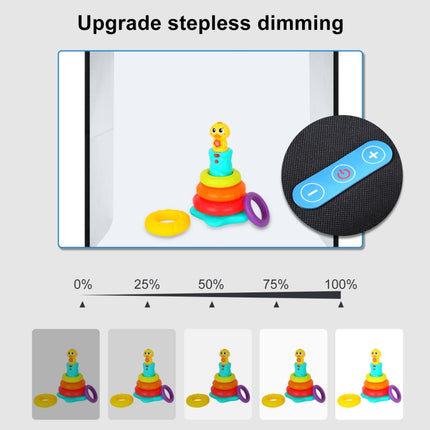 PULUZ 25cm Folding Portable Ring Light Photo Lighting Studio Shooting Tent Box with 12 Colors Backdrops, Size: 25cm x 25cm x 25cm, 25cm High CRI Box