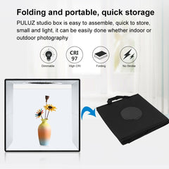 PULUZ 30cm Folding  High 97 CRI Ring Light Photo Lighting Studio Shooting Tent Box Kit with 6 Colors Backdrops (Black, White, Orange, Red, Green, Blue), Unfold Size: 30cm x 30cm x 30cm, 30cm Box Black RU, 30cm Box Black, 30cm Box Green RU, 30cm Box Green