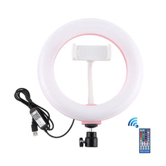 PULUZ 7.9 inch 20cm USB RGB Dimmable LED Dual Color Temperature LED Curved Light Ring Vlogging Selfie Photography Video Lights with Phone Clamp, 7.9 inch RGBW