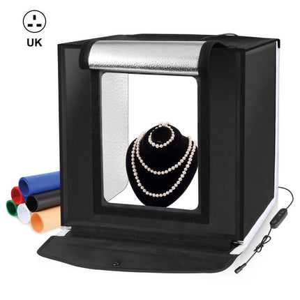 PULUZ 40cm Folding Portable White Light Dimmable Photo Lighting Studio Shooting Tent Box Kit with 6 Colors (Black, Orange, White, Red, Green, Blue) Backdrops, 40cm Box(US), 40cm Box(UK), 40cm Box(EU), 40cm Box(AU)