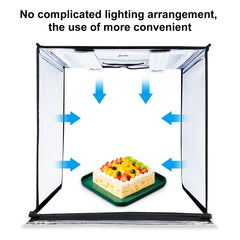 PULUZ 40 cm zusammenklappbares tragbares 24 W 5500 K weißes Licht dimmbares Fotobeleuchtungsstudio-Shooting-Zelt-Box-Kit mit 6 Farben (Schwarz, Orange, Weiß, Rot, Grün, Blau) Hintergründen, 40 cm Box (USA), 40 cm Box (UK), 40 cm Box (EU), 40 cm Box (AU)