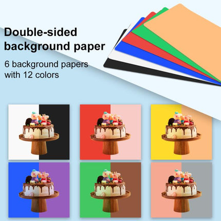 PULUZ 40cm Folding Portable Ring Light USB Photo Lighting Studio Shooting Tent Box with 6 x Dual-side Color Backdrops, Size: 40cm x 40cm x 40cm, 40cm