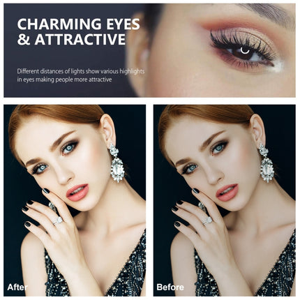 PULUZ 4.7 inch 12cm Curved Surface USB White Light LED Ring Selfie Beauty Vlogging Photography Video Lights