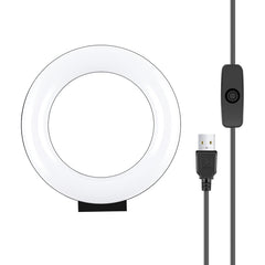 PULUZ 4.7 inch 12cm Curved Surface USB White Light LED Ring Selfie Beauty Vlogging Photography Video Lights, 4.7 inch