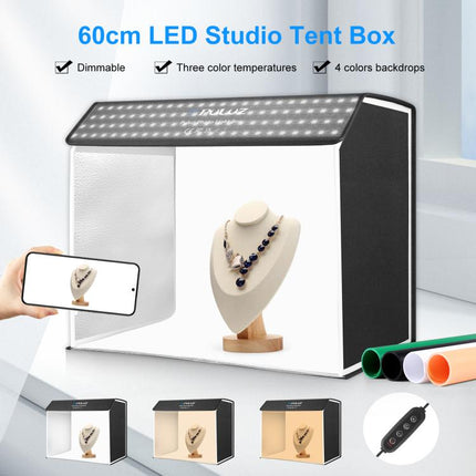 PULUZ Photo Studio Light Box Portable 60 x 40cm Cuboid Photography Studio Tent Kit with 6 Color Backdrops, 60 x 40cm (UK), 60 x 40cm (EU), 60 x 40cm (AU), 60 x 40cm (US)