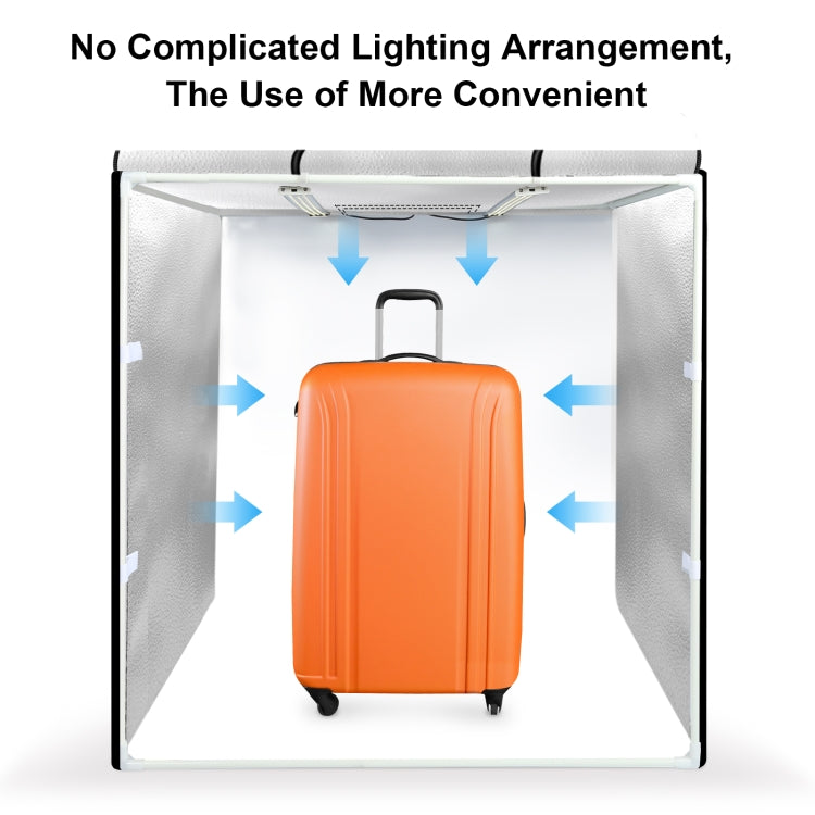 PULUZ 80cm Folding Portable 72W White Light Photo Lighting Studio Shooting Tent Box Kit with 3 Colors Black / White / Orange Backdrops