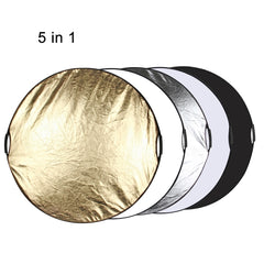 PULUZ 110cm 5 in 1 (Silver / Translucent / Gold / White / Black) Folding Photo Studio Reflector Board, 110cm Reflector(AE), 110cm Reflector