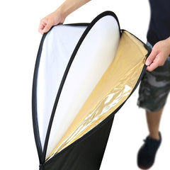 PULUZ 110cm 5 in 1 (Silver / Translucent / Gold / White / Black) Folding Photo Studio Reflector Board, 110cm Reflector(AE), 110cm Reflector