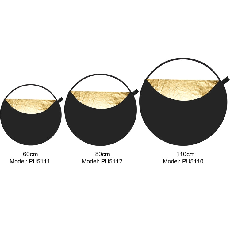 PULUZ 60cm 5 in 1 (Silver / Translucent / Gold / White / Black) Folding Photo Studio Reflector Board