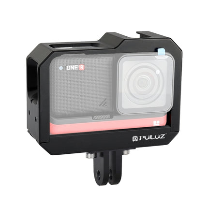 PULUZ Aluminum alloy Frame Mount Protective Case Cage with Cold Shoe Base Slot & Tripod Base Adapter for Insta360 One R, For Insta 360 One R Frame Cage(B), For Insta 360 One R Frame Cage(R)