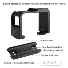 Estuche protector de montura de marco de aleación de aluminio PULUZ con ranura para base de zapata fría y adaptador de base de trípode para Insta360 One R, para Insta 360 One R Frame Cage (B), para Insta 360 One R Frame Cage (R)