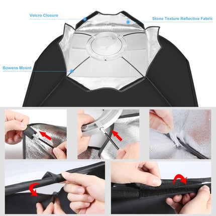 Softbox rectangular para flash PULUZ con montura Bowens y difusor, 60 x 90 cm