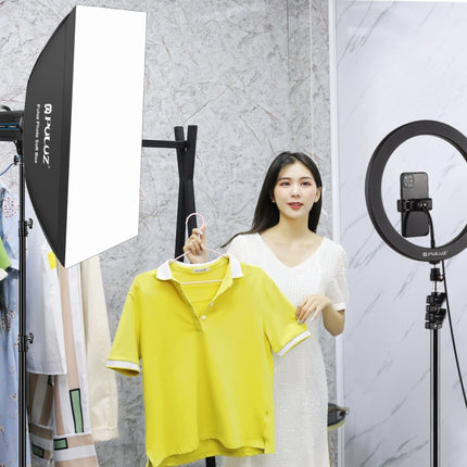 Softbox rectangular para flash PULUZ con montura Bowens y difusor, 60 x 90 cm