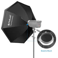 PULUZ 95cm Speedlite Flash Octagon Parabolic Softbox Bowens Mount Diffuser, 95cm Octangle