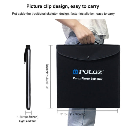 PULUZ 30cm Folding Portable Ring Light Photo Lighting Studio Shooting Tent Box Kit with 6 Colors Backdrops (Black, White, Yellow, Red, Green, Blue), Unfold Size: 31cm x 31cm x 32cm, 30cm Box Kit