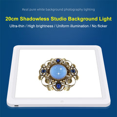 PULUZ 20cm LED Shadowless Light Pad for Photo Studio Box, 20cm Shadowless Light