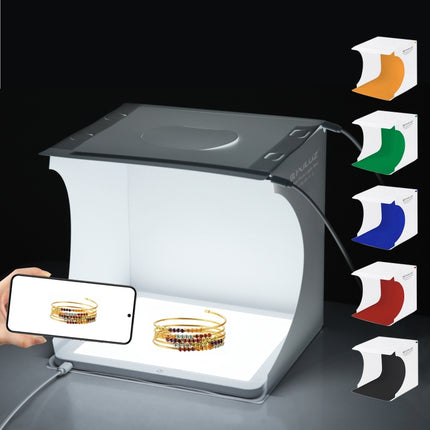 PULUZ Mini LED Photography Shadowless Light Lamp Panel Pad + Studio Shooting Tent Box, Acrylic Material, 20cm x 20cm Effective Area, 20cm(2 LED) + Shadowless Light