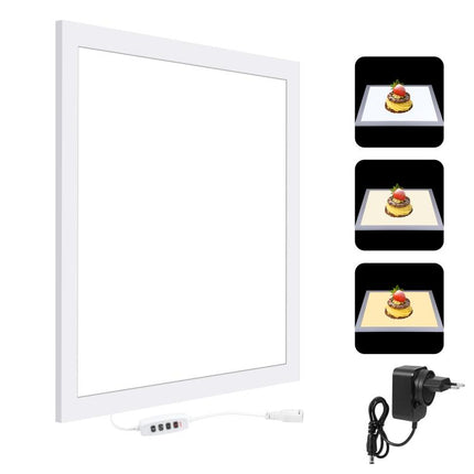 PULUZ 1000LM LED Acrylic No Polar Dimming Shadowless Light Pad with Switch for 40cm Photo Studio Box, Light(US), Light(UK), Light(EU)