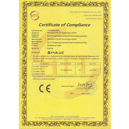 PULUZ 1000LM LED Acrylic No Polar Dimming Shadowless Light Pad with Switch for 40cm Photo Studio Box, Light(US), Light(UK), Light(EU)